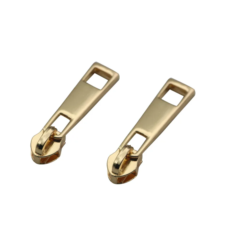 

MOQ 1 piece ready to ship Nylon  Bronze Alloy Pasted Light Golden Silver Gunmetal Sliders Zipper Puller