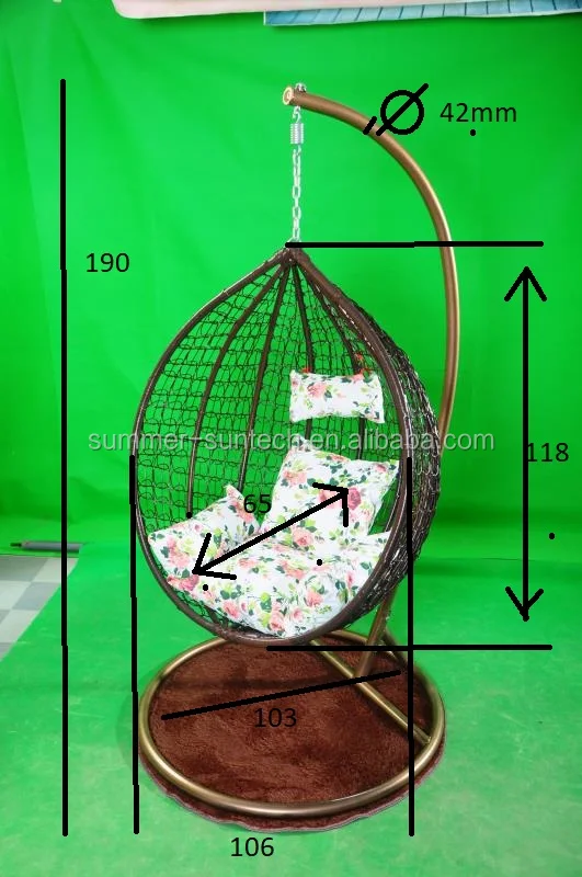 White Bali Oval Indoor Outdoor Cheap Wicker Hanging Swing Rattan Egg