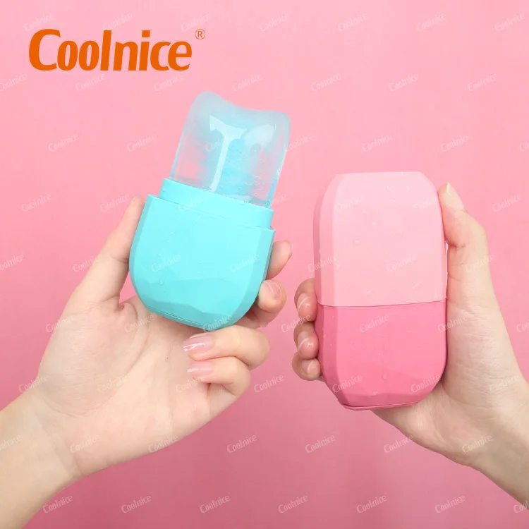 

Coolnice Skin Care Beauty Face Massager Glowing Cube Silicone Cooling Facial Ice Roller, Colorful