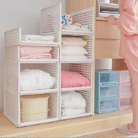 

Easy Assemble Plastic Closet Organizer Wardrobe Storage Shelves for Bedroom