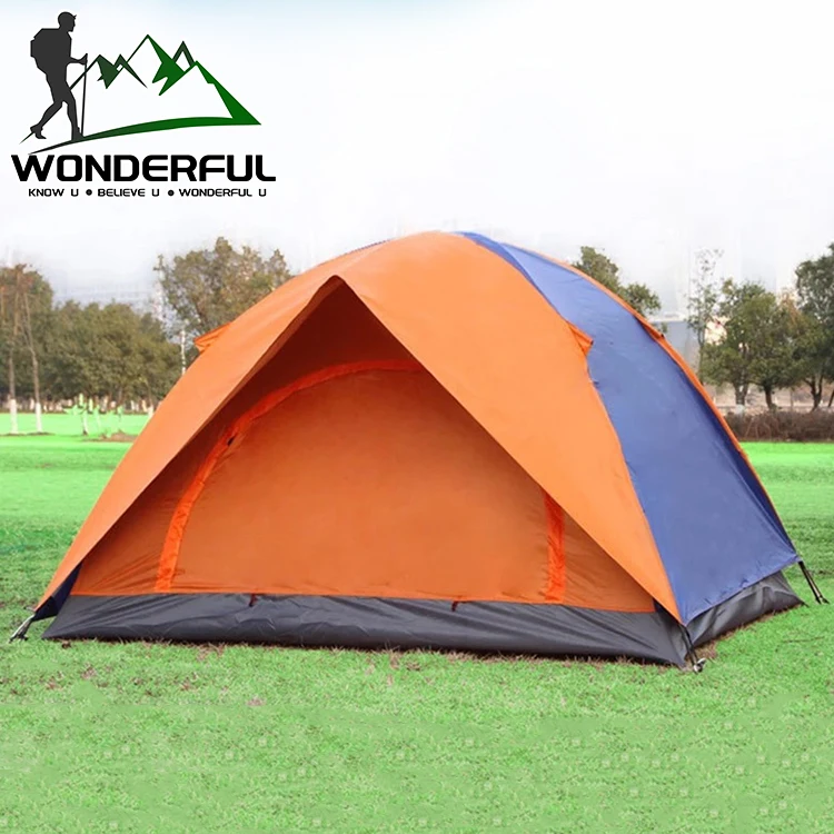 

Double Layer Waterproof 3 4 Person Oxford Family Party Events Camping Outdoor Tent With Two Doors