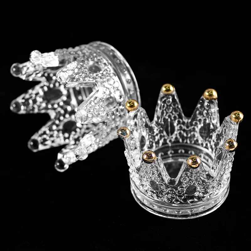 

New Japanese style Phnom Penh Crown Manicure Pen Holder Nail Glass Crystal Pen Holder Nail Art Tools, Clear