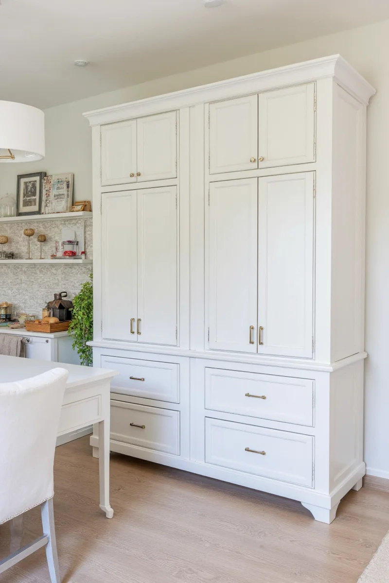 Stylish and family-friendly linen storage cabinet