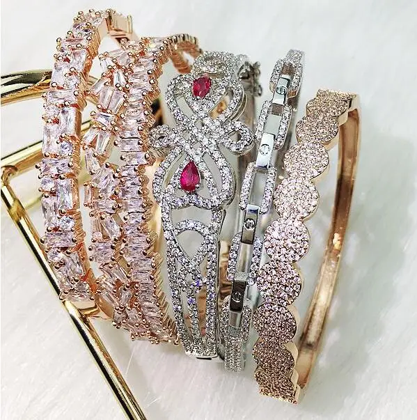 

High End Series Oftemperament Crystal Rhinestone Shinning Bangles Jewelry