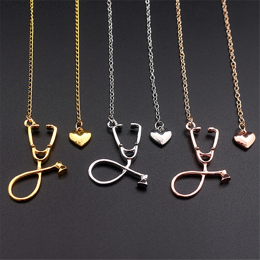 

XUNBEI Medical Equipment Nurse Heart Stethoscope Necklace Nursing Jewelry