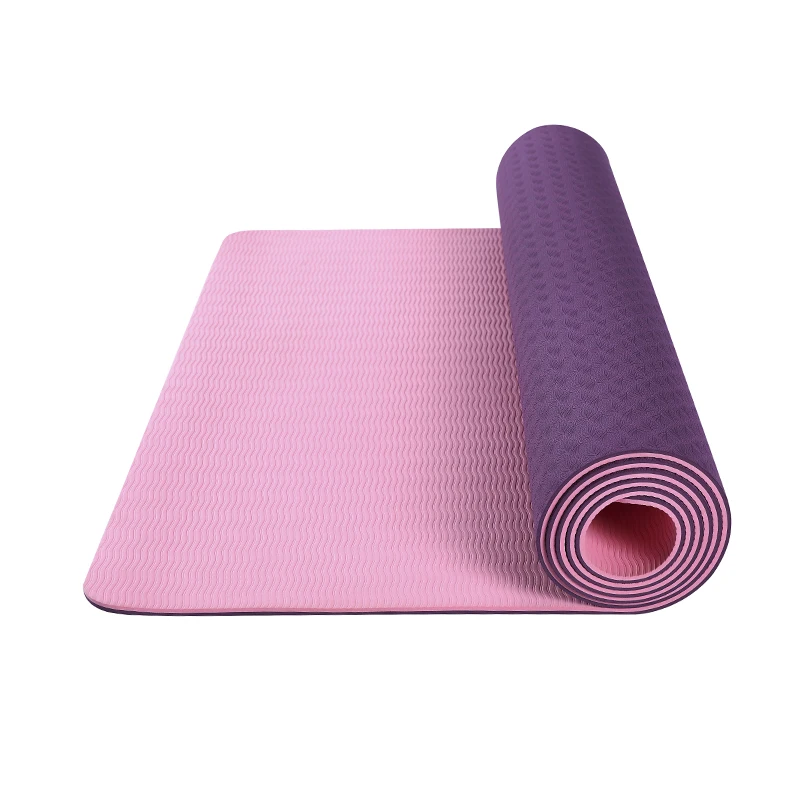 

Extra Thick High Density Exercise Non slip Gym Fitness Pilates Supplies single Tpe rubber yoga mat, Single color/double color/include 12 types regular color or customized