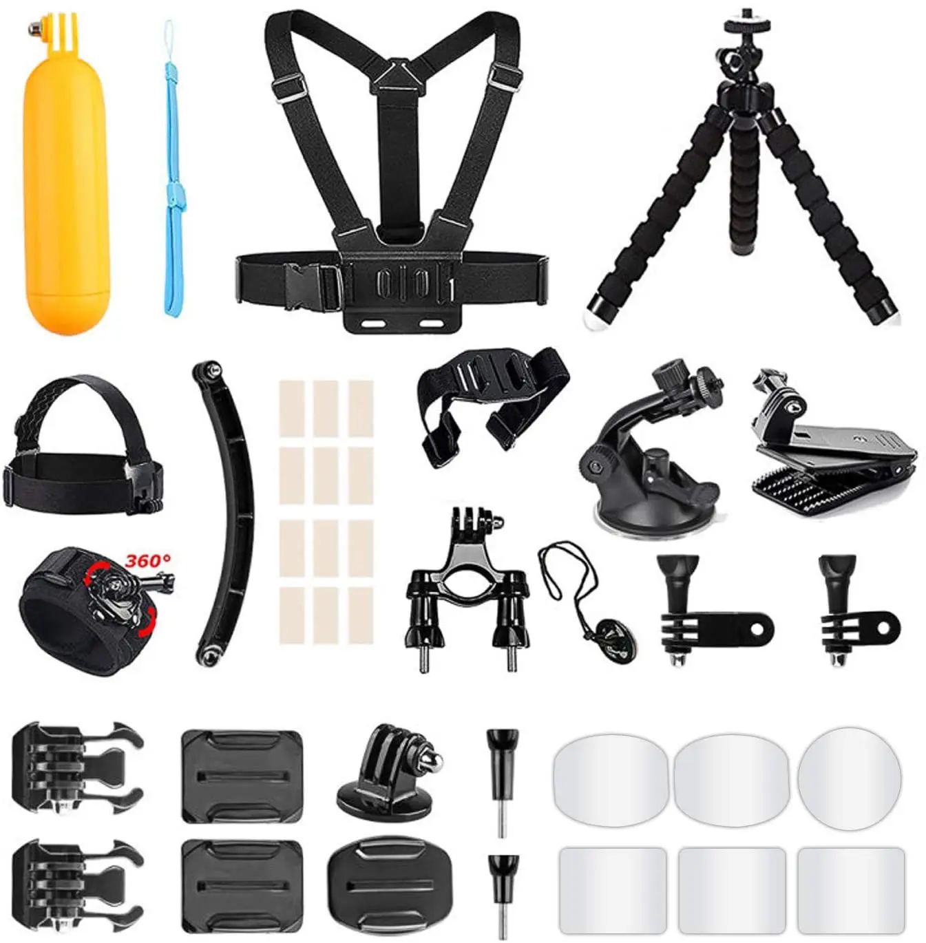 

Outdoor Sports Action Camera Accessories Kit 14 in 1 for AKASO EK7000 GoPro Hero 9 in Swimming Any Other Outdoor Sports