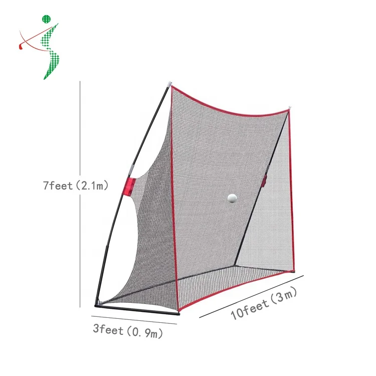 

High Quality Portable Driving Golf Practice Net for Swing Hitting Training 10x7x3FT, Red/black