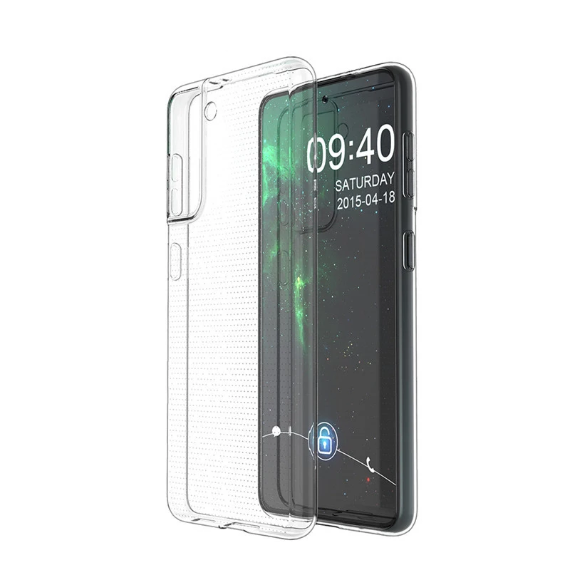 

transparent mobile Phone tpu shockproof protection case for samsung galaxy s21 silicome Phone case