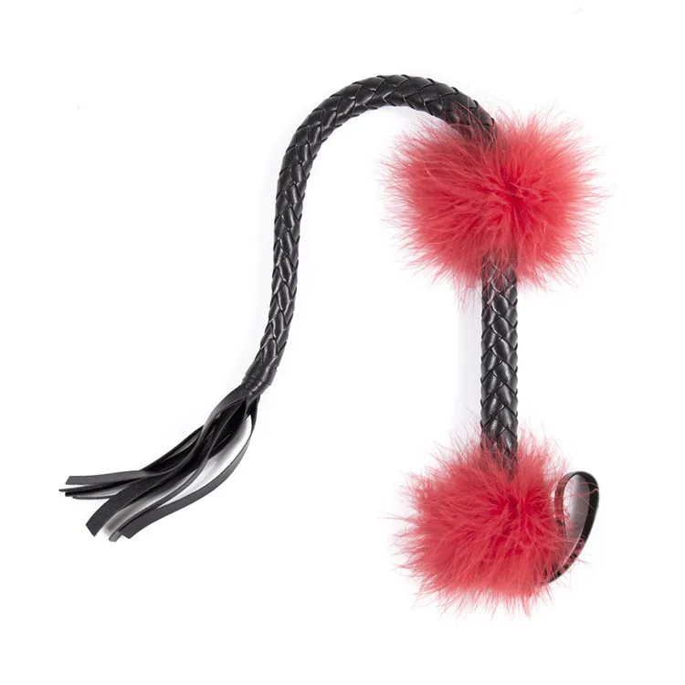 Red Sex Slave Spanking Paddle Feather Whip Bdsm Submissive Flirting