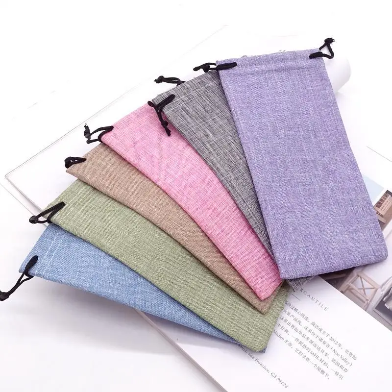 

DL Glasses sunglasses glasses bag Linen cloth pouch eyeglasses Drawable pocket customer LOGO