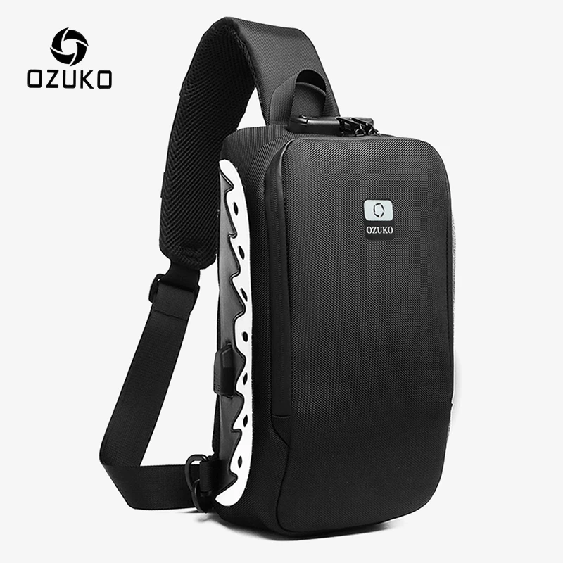 

Ozuko D9281 Tactical Crossbody Mini Men Chest Bags Waterproof Fashion Usb Anti Theft Mens Oem 2021 Sling Messenger Bag Chic, Black,grey,blue,camo