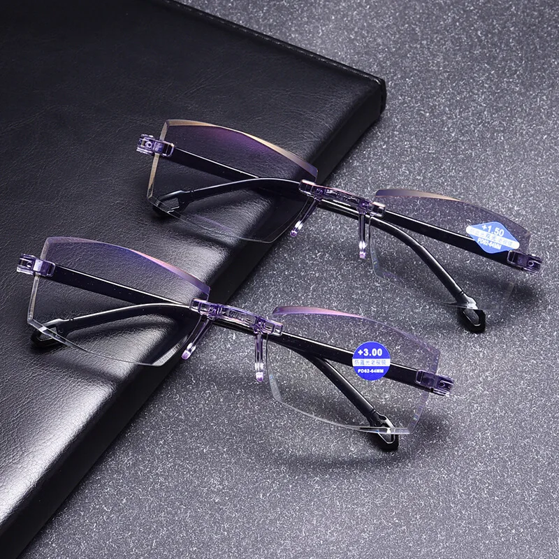 new design cheap plastic unisex bifocal optimum presbyopia smart designer auto focus anti blue light reading glasses