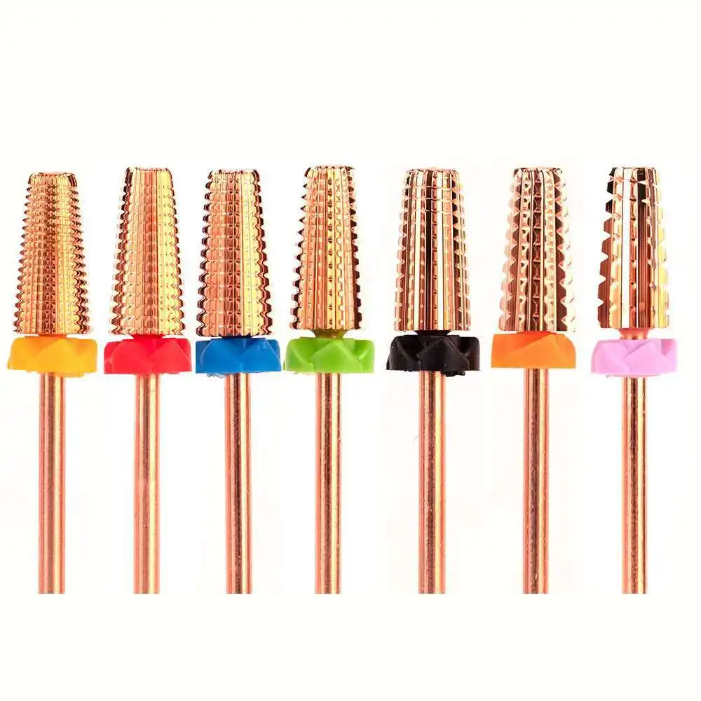 

1pc Metal Fine Nail File Drill Burs Bits Cuticle Tungsten Carbide Accessories 5 In 1 Nail Drill Bit For Nails, Customer required