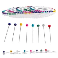 

Colorful Round Pearl Head Dressmaking Quilting Pins for Crafts Sewing Decorations