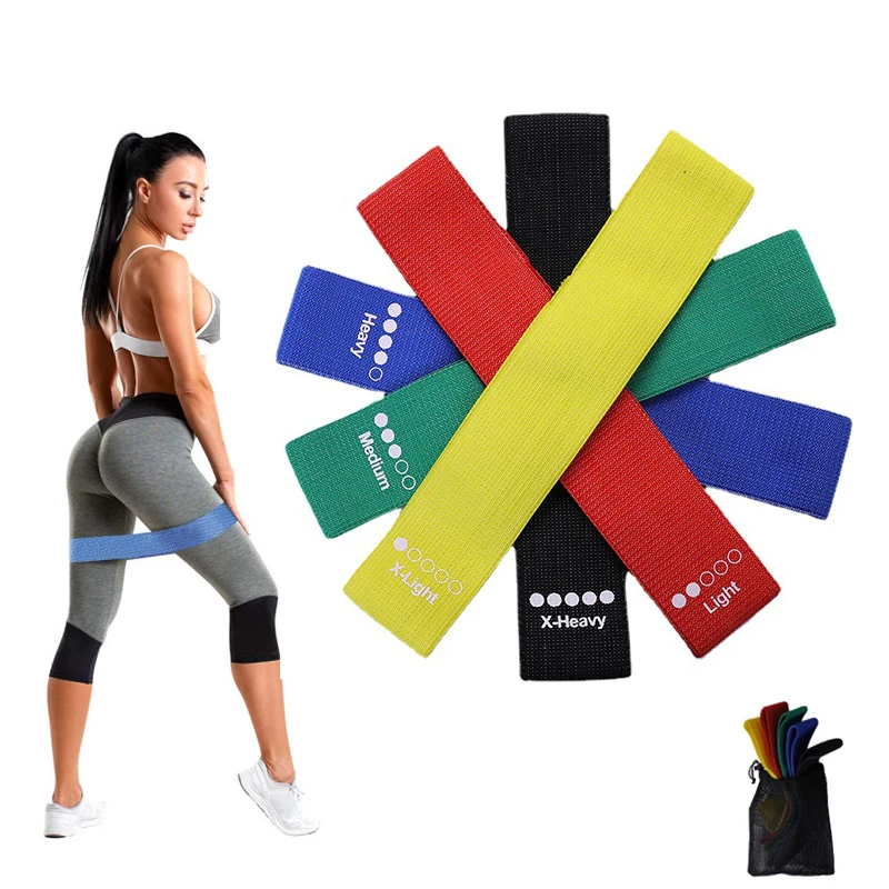 

Cheap Price Polyester Elastic Band With Printing Anti Slip Fitness Resistance Bands Set For Yoga, Picture show