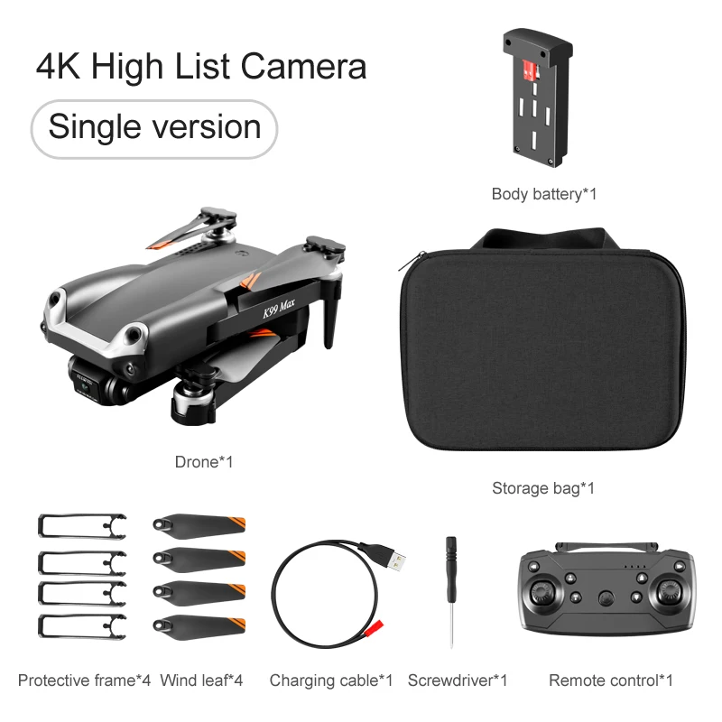 

2021 K99 Max cheap drone Dual Camera 4k HD Flight time Professional RC Drone 2.4GHZ WiFi Foldable Quadcopter Avoidance Function