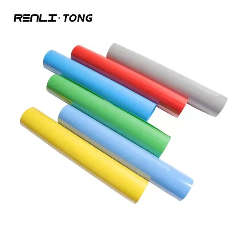

Renlitong Korea quality Flex Htv Rolls sticky back PVC Heat Transfer Vinyl for Clothing t shirt iron on vinyl for shirts