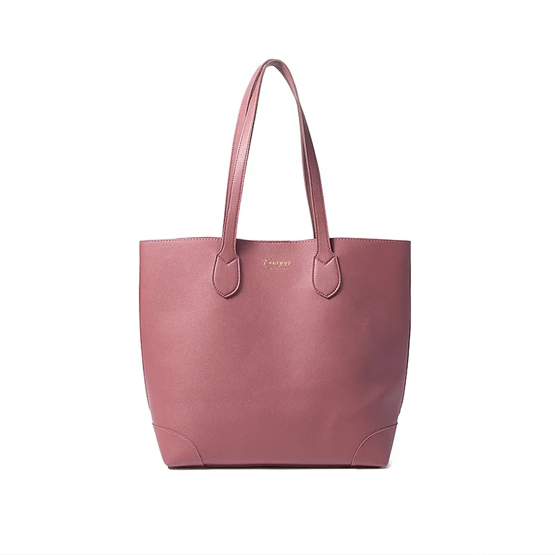 

Burgundy PU High Capacity Girls Lady Tote Shoulder Handbag