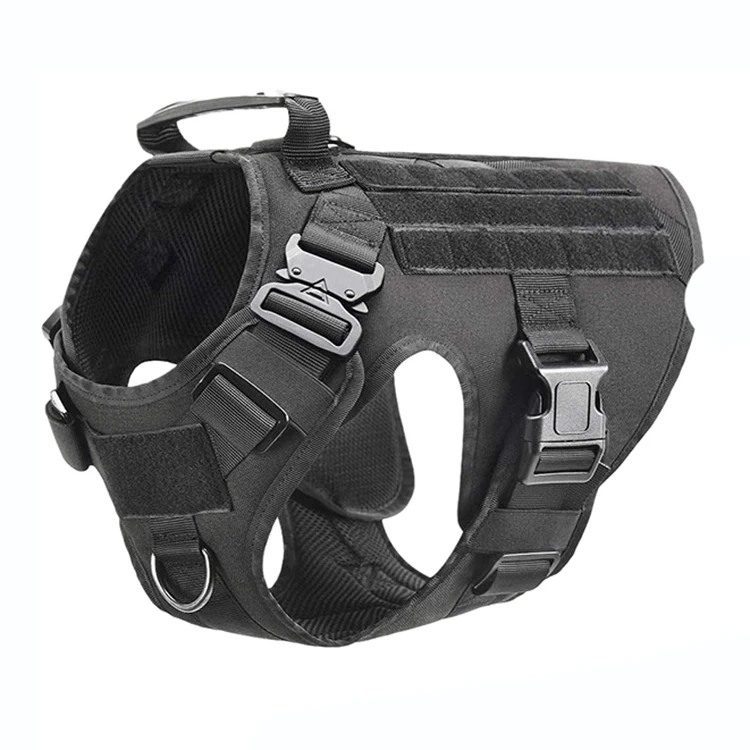 

Custom Adjustable K9 1000D Tactical Pet Dog Harness Vest for Medium and Large Dogs, As shown