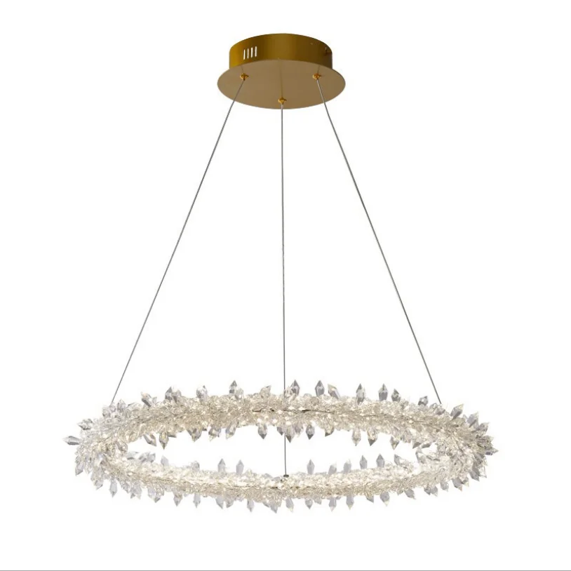 

Hot Selling Modern Nordic chandelier crystal hang lamp lights luxury