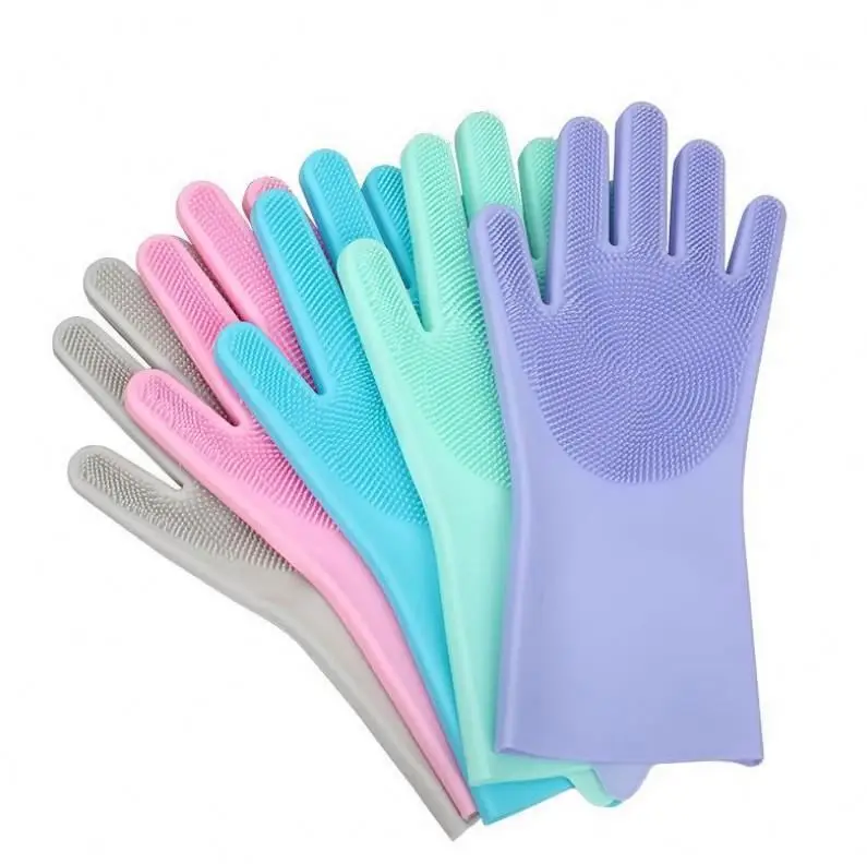 

Wholesale Multi Color Waterproof Dish Magic Silicone Dishwashing Gloves