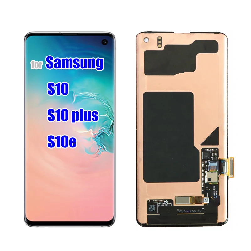 

AAA Super AMOLED Lcds For Samsung Galaxy S10 S10Plus S10e Display G973 G975 G970 LCD Display Touch Screen Digitizer With Frame