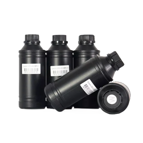 Factory Price 500ML Big Bottle System UV Ink With 6 Colors CMYK+W For Leather Wood Inkjet Printer