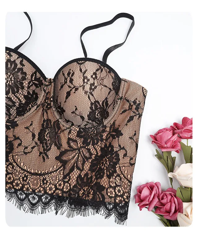 

Spring New Lace Wrapped Chest Adjustable Camisole Top Women, Picture color