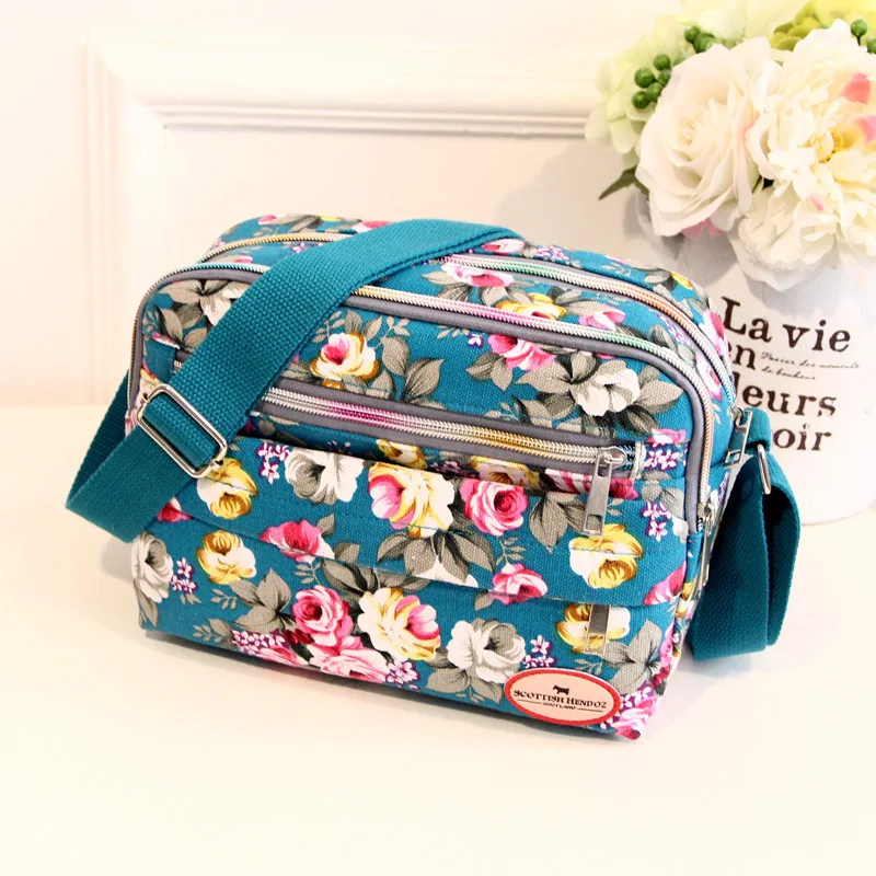 

Jacquard casual one-shoulder lady's canvas bag messenger bag, Pure color