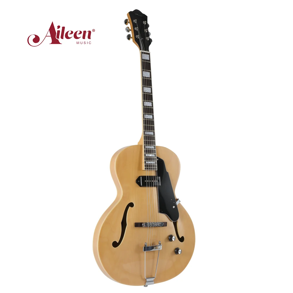 

Custom Electric Guitar Maple round body OEM service jazz style electric guitar (EGJ901)