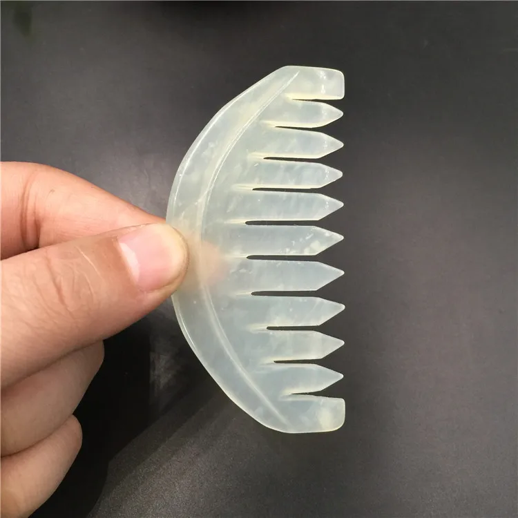

Customized green jade massage tool guasha comb for spa jade comb with