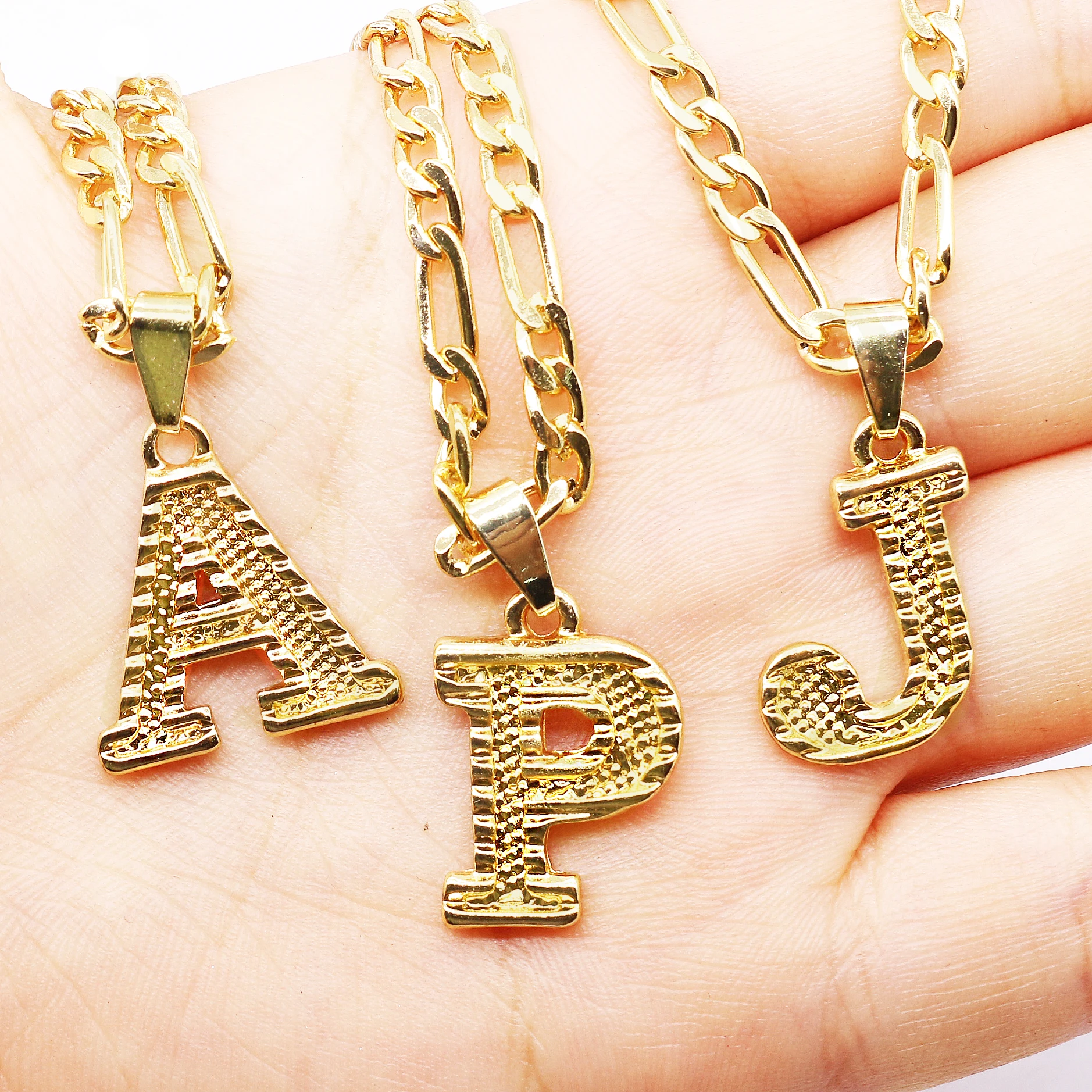 

Gaby Personalized Gold Plated initial Letter Necklace Jewelry for Women, Gold color