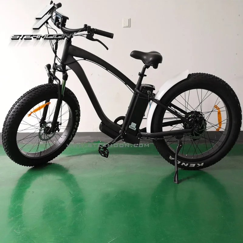 

2019 Latest model beach cruiser electric bike 26x4.0 wheel electric fat tire bike cheap price electric bicycle 7speed derailleur, Customized
