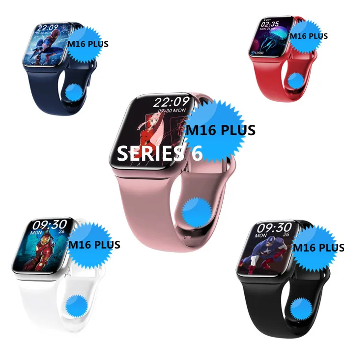 

Smart watch series 6 M16 plus 1.75 Inch Large Screen Reloj Intelligent BT Call Watch Series6 Smart Watch M16plus