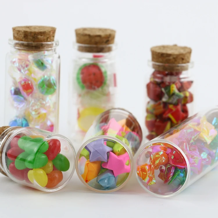 热卖高品质医学糖果子装瓶星空许愿漂流玻璃瓶密封类型软木