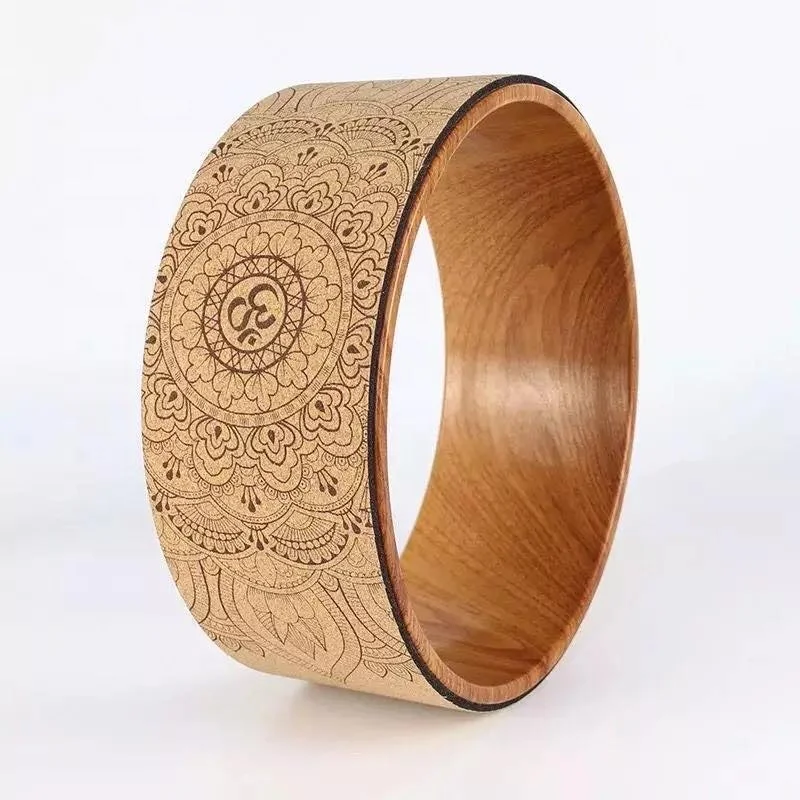

Fitness High Quality Wood Yoga wheel TPE Cork yoga wheel Manufacturers
