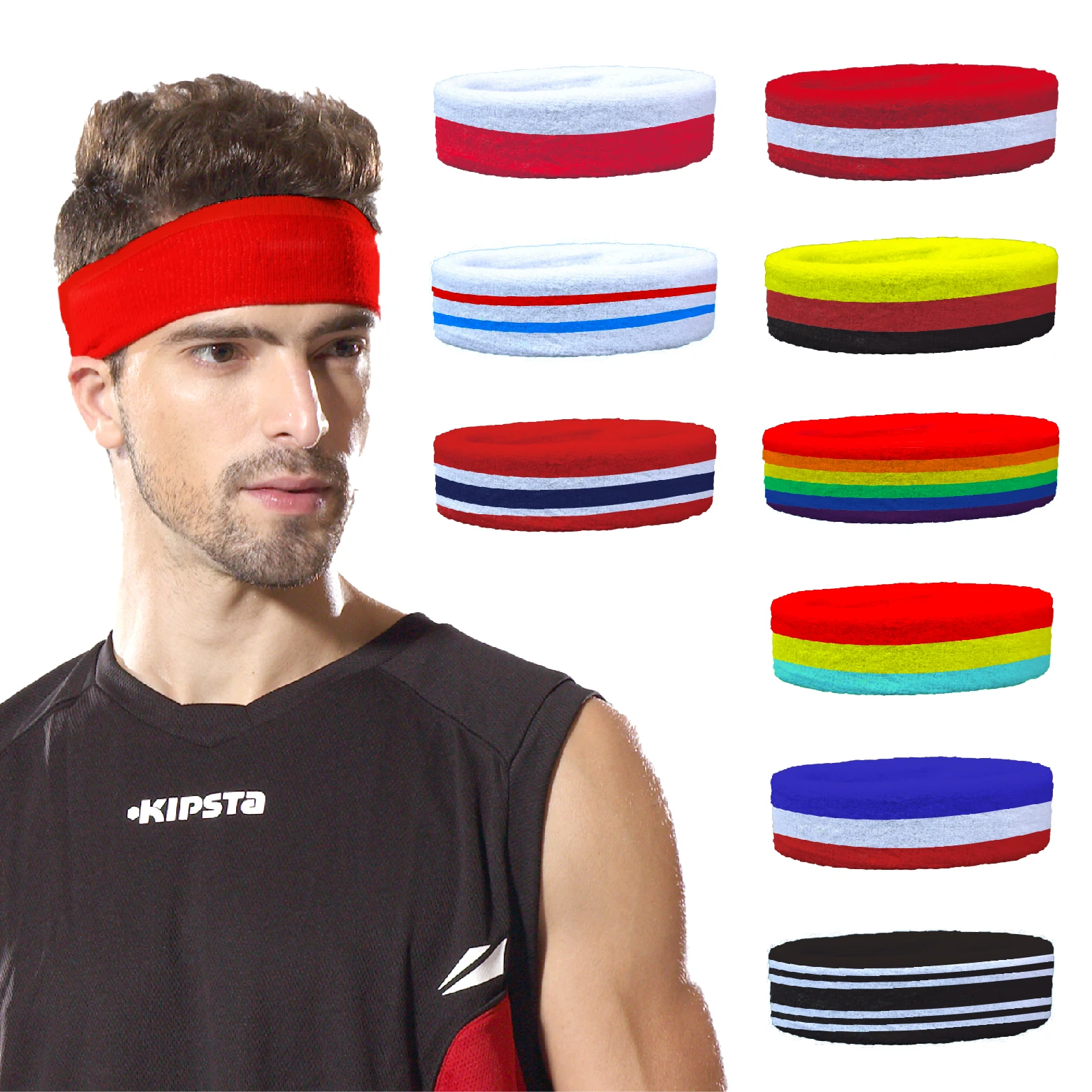 

Wholesale Headband cheap custom sports sweatband cotton Headband for sports No Minimum Manufacturer customized logo, Customized color