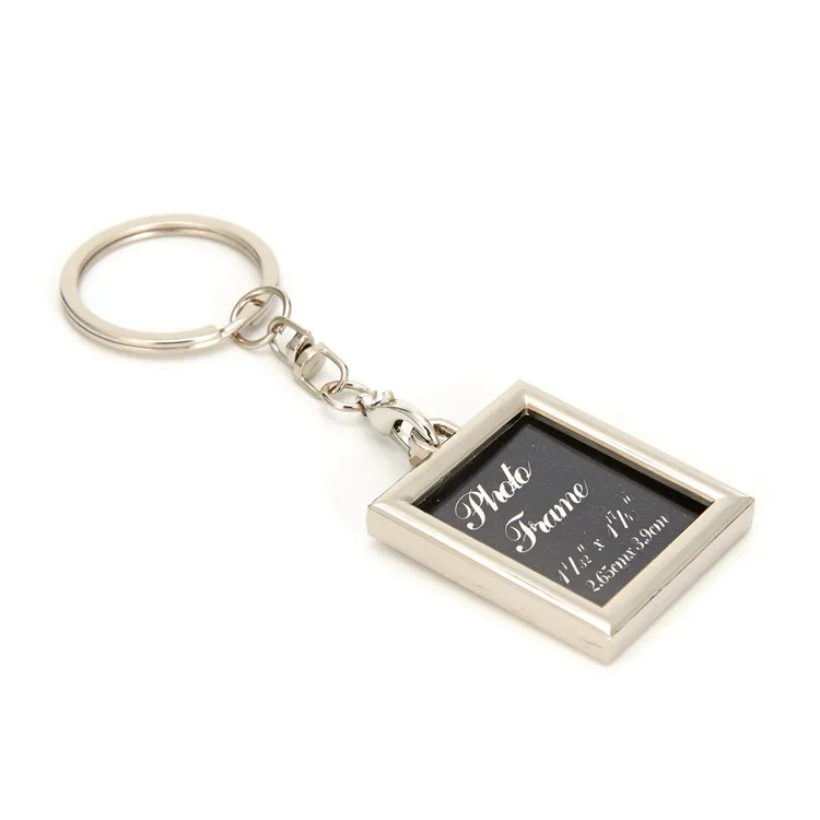 

Custom Alphabet Picture Album Photo Exhibition Sublimation Carabiner Zinc Alloy Key Chain with ring
