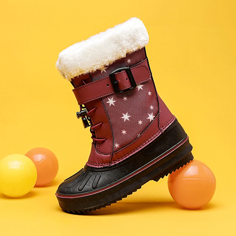 

Children's Snow Boots Winter 2021 New Girls' Fashionable Warm High-Top Cotton-Padded Shoes in Stock