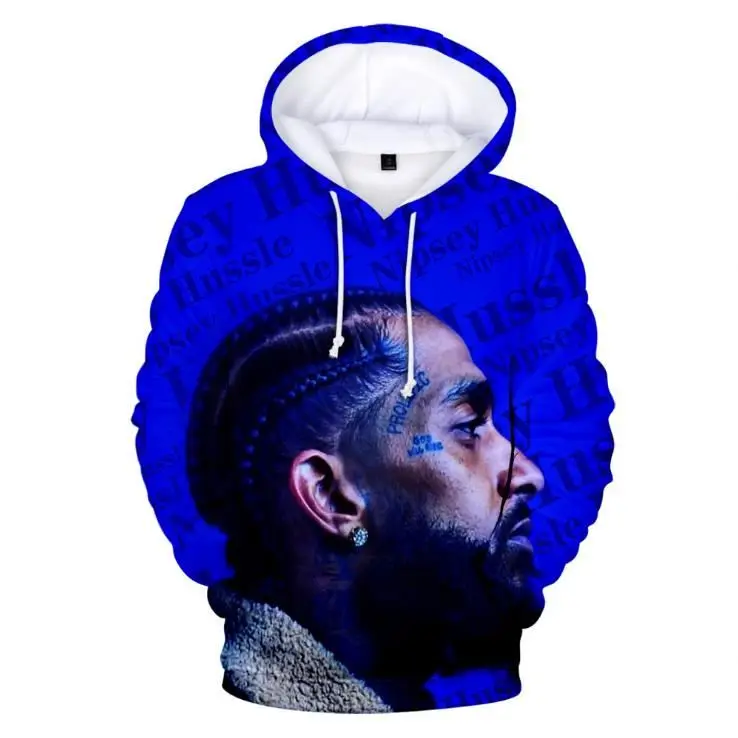 

Nipsey Hussle American rapper casual 3D digital With hood sweater wholesale Men's trendy Hoodie, Customized color