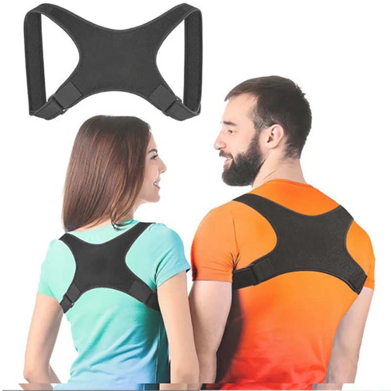 

Custom Logo Size Adjustable Lumbar Back Brace Posture Corrector for men women for Improve Posture Provide and Back Pain Relief, Black