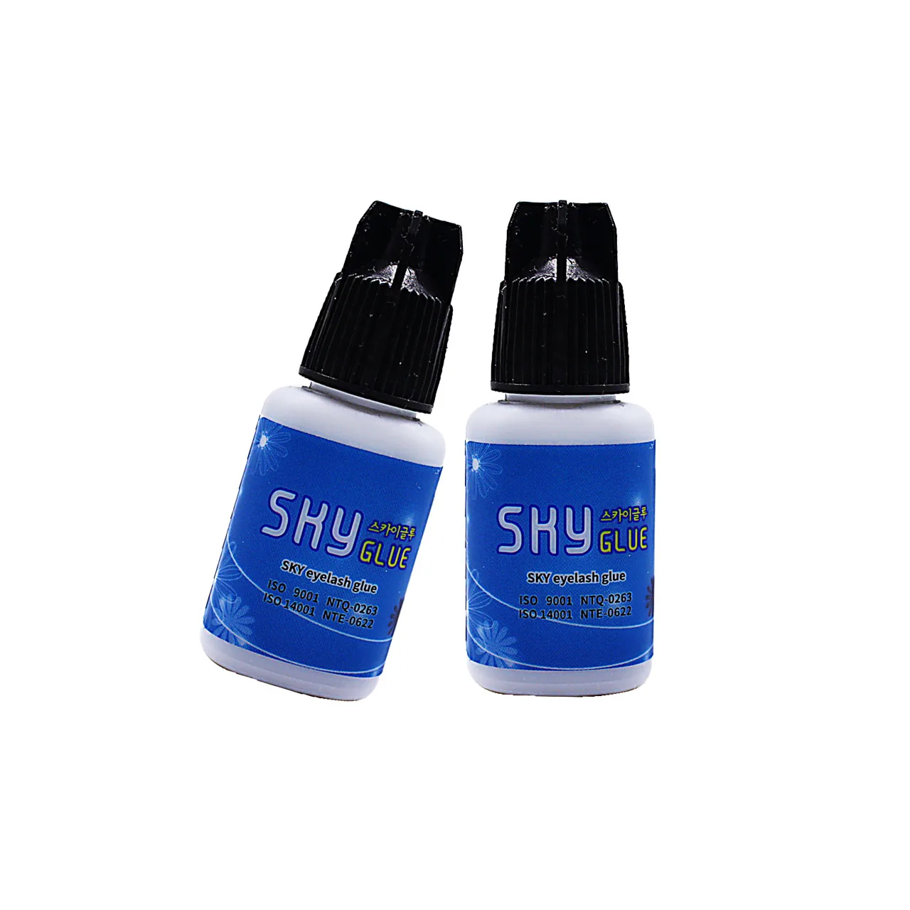 

Professional Korea Black 5ml sky S+ glue 1s eyelash glue OEM private label SKY black top glue Popular Latex free lash adhesive, Black glue