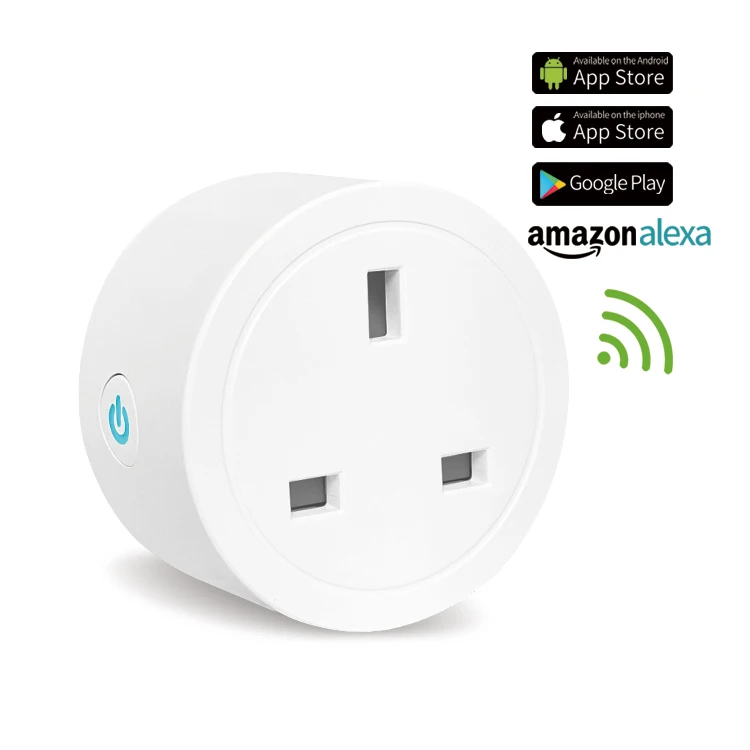 

UK Standard WiFi Smart Plug APP Remote Control Voice Control by Google Home Alexa