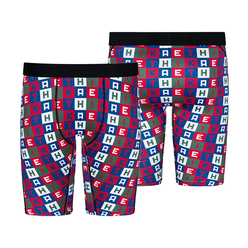 

Canton Hint OEM Custom Printed 90% Polyester 10% Spandex Elastic Waistband Men Underwear Customized Boxer Briefs with Logo Band