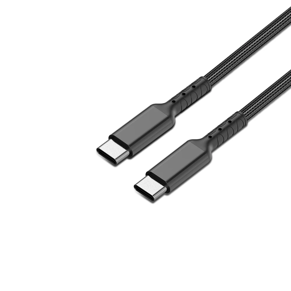 

60W 3A quick charge usb c to c PD data cable with the best quality, Black/custimzed
