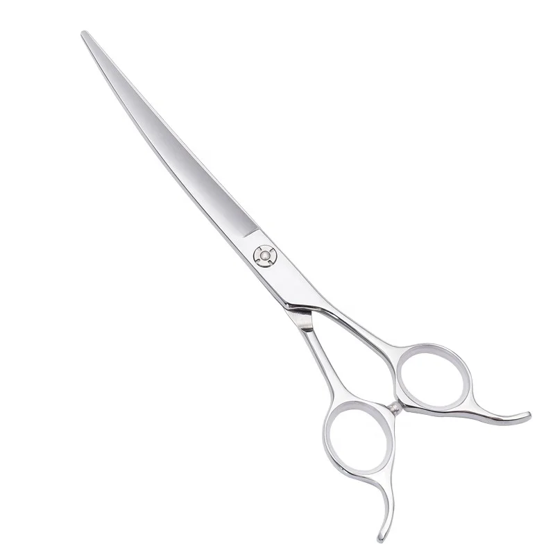 

pet grooming cleaning hair cut curved scissors dog professional 440c 7.5Inch