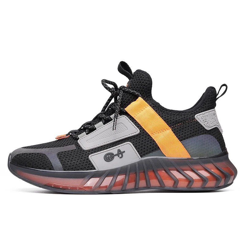 

High Quality Logo Customized Breathable Mesh Sport Men Sneakers Comfortable Rubber Sole Casual Shoes For Men, 2 colors
