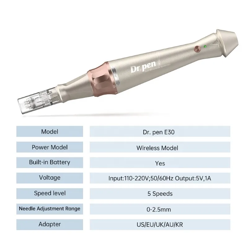 

2021 Hight Quality Ultima Dr.pen E30 Electric Wired And Wireless Derma Pen, Gold