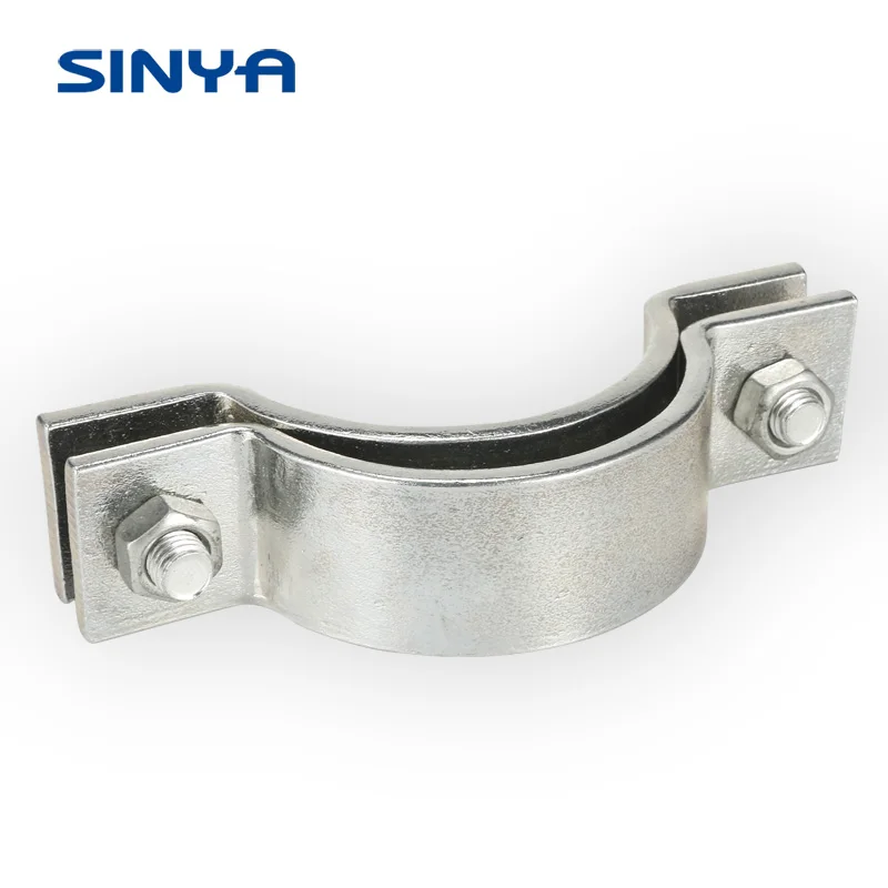 Stainless Steel Two Piece Pipe Clamps Hydraulic Twinscrew Tube Clamp